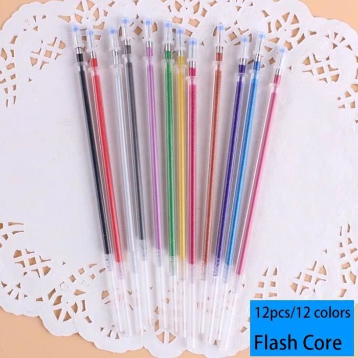 100 Recharges De Stylo Gel Noir - Cartouches à Pression Pour Stylos à Bille - Pour Bureau, écriture Fluide - Format Standard - 9