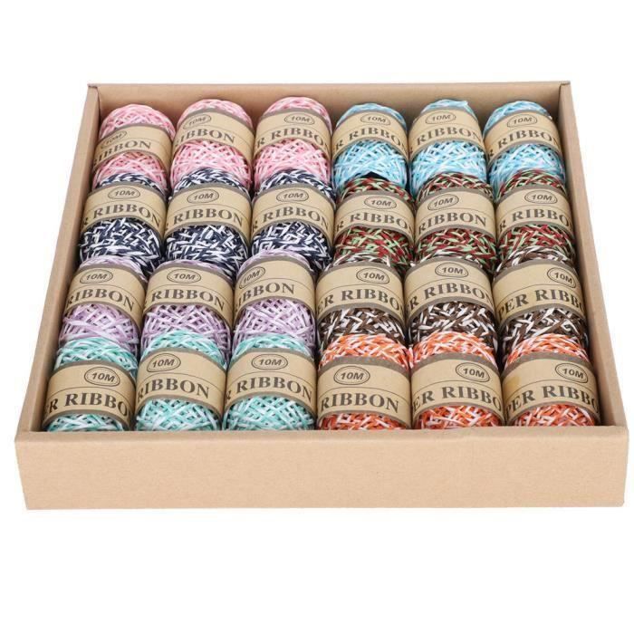 Fil De Papier KINGLAKE 200 Mètres - Diamètre 2 Mm, Avec âme Fil De Fer, Pour Bouquets, Décorations, Bricolage