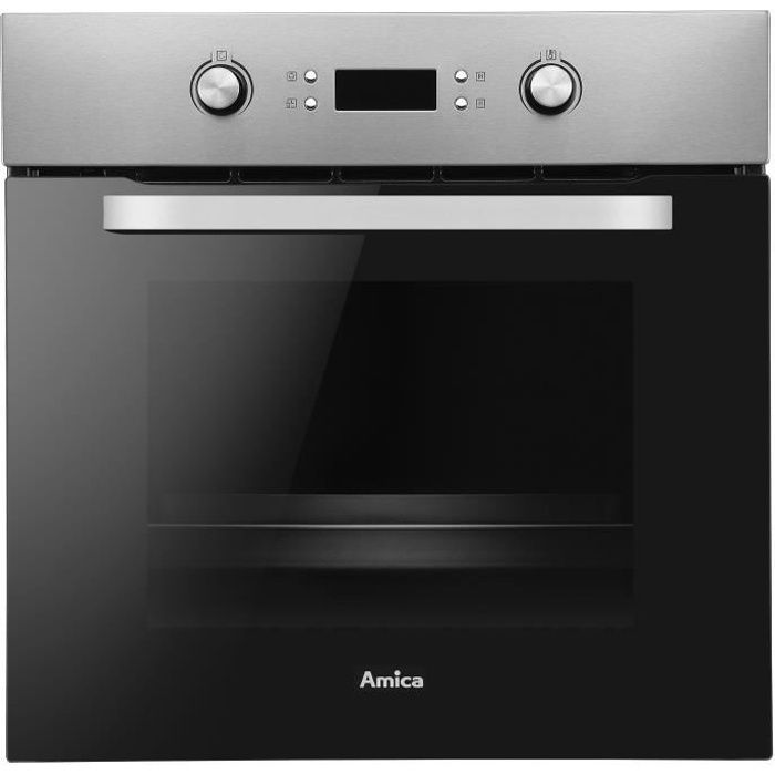 Four encastrable multi-fonctions - AMICA AO2007X - Acier inoxydable - Chaleur tournante - 65L - Pyrolyse