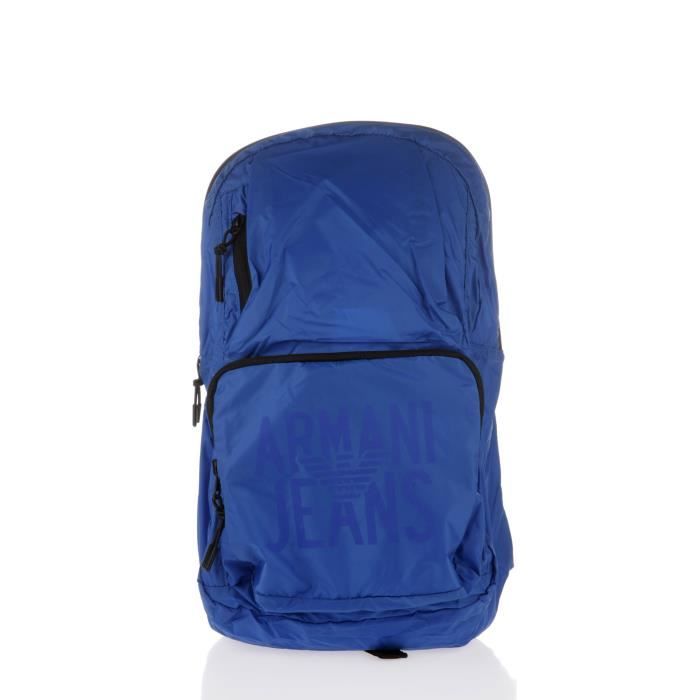 ARMANI JEANS - Sac à Dos Pliable en Polyamide Bleu - Homme