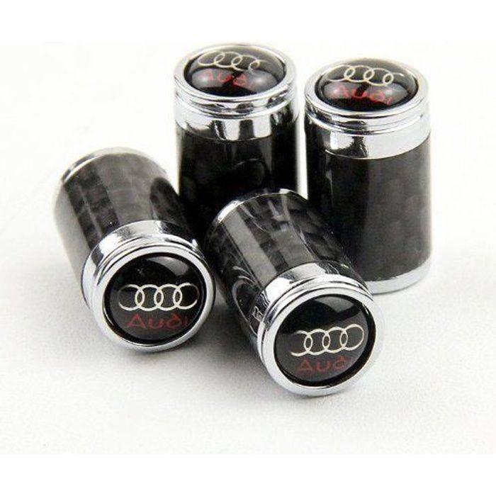 FIBRE DE CARBONE BOUCHONS DE VALVE POUR VOITURE AUDI