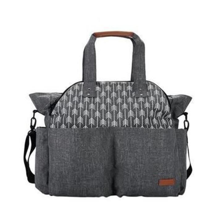 Lekebaby Grand sac à langer pour bébé Convient pour maman et papa (Gris)
