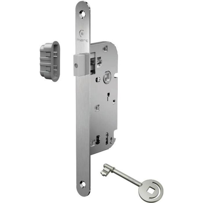 Serrure magnétique 519 MARQUES - Bec de cane Axe 50 Carré 7 avec gache - 1519150001