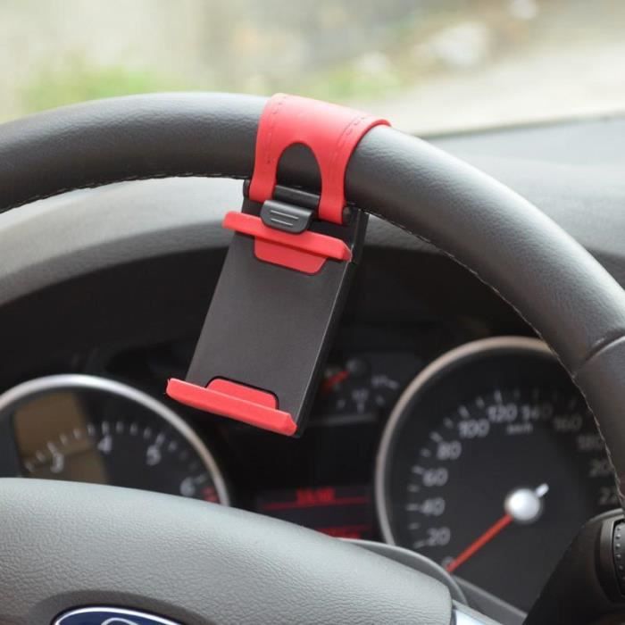 Support de téléphone pour volant rouge