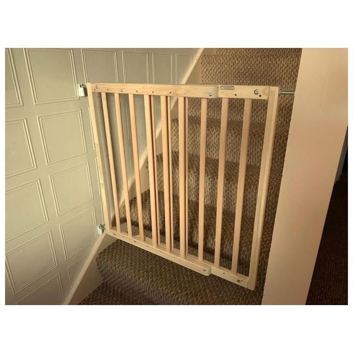 Safetots Épaisse Bois á Vis Porte d'Escalier Naturel 63,5cm - 105,5cm