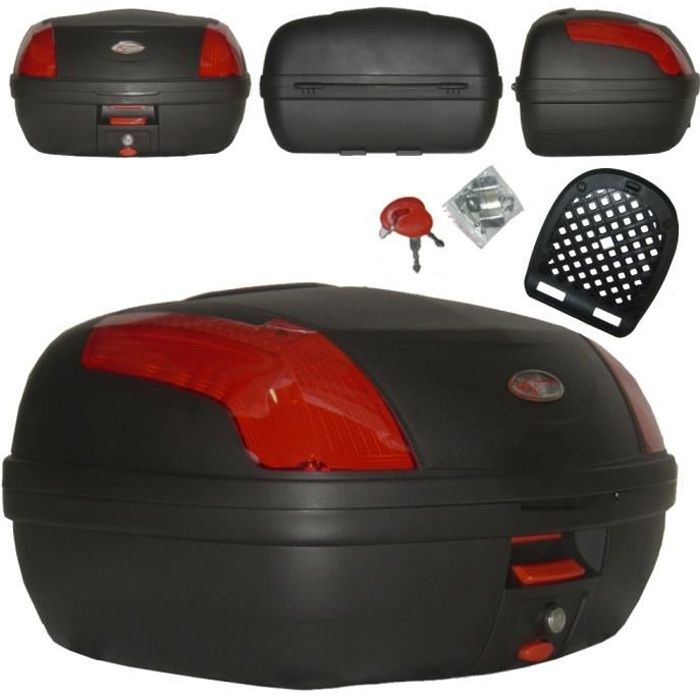 Top Case Moto Touring Bagage Coffer Valise Fermeture 46 lt Universel