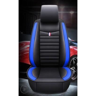 Housses de siège universelles en cuir pu, non mobiles, couvre siège de voiture, couvre siège pour véhi BlackBlue front