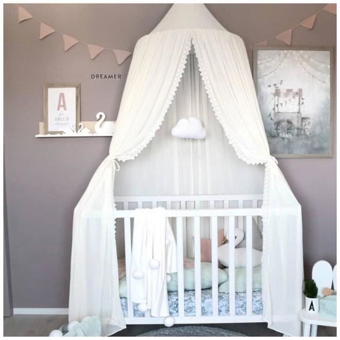 Ciel De Lit Rose Maison Du Monde Lit Baldaquin Blanc