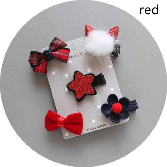 Collier bandana,Épingles à cheveux pour chiens Nœuds, accessoires épingles à cheveux, nœud fleur chiot, fournitures de - Type Rouge
