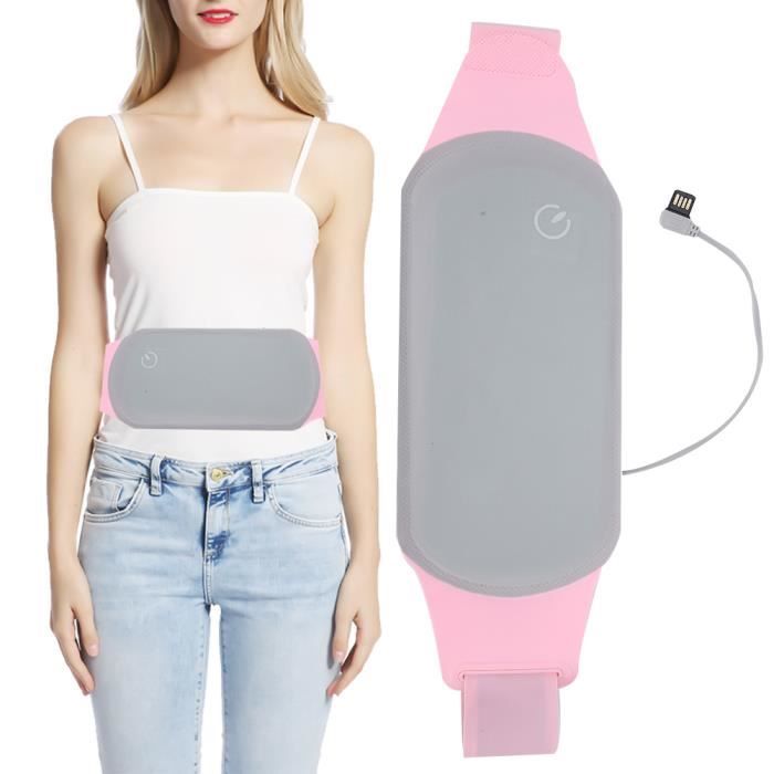 XUN Ceinture chauffante électrique utérus menstruel douleur d'estomac ceinture de compression chaude avec câble USB