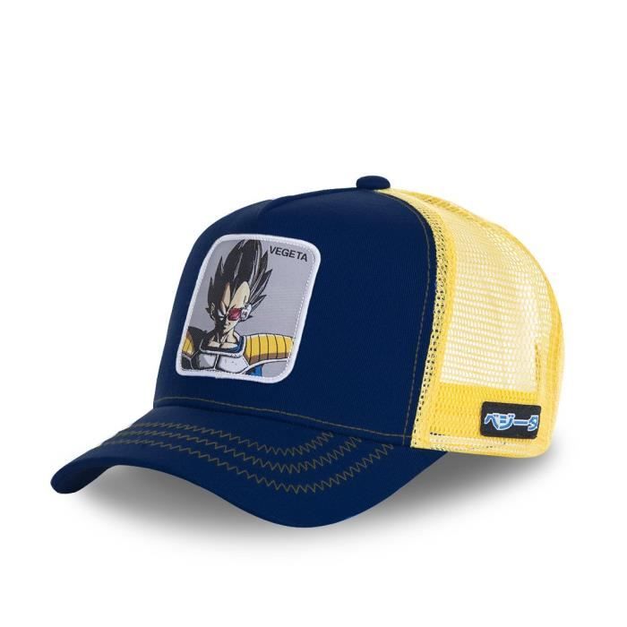 CAPSLAB Casquette Dragon Ball Z Vegeta - Bleu Marine Jaune