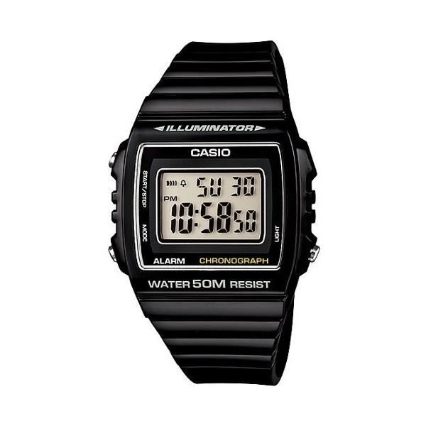 CASIO Mod. W-215H-1A BLACK Illuminator, Chrono, Alarm, Led light, wr50 **ORIGINAL BOX**