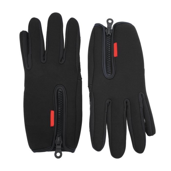 Cuque Écran Tactile Gants 1 paire de gants d'hiver screentouch polaire coupe-vent thermique avec fermeture éclair pour hommes