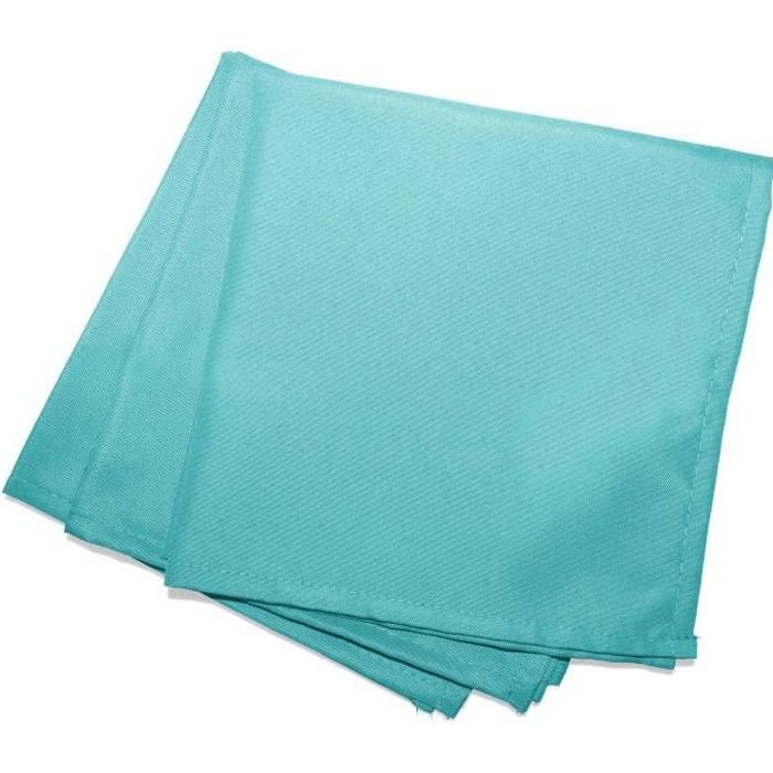 CDaffaires Serviettes de table -3 40 x 40 cm polyester uni essentiel Menthe