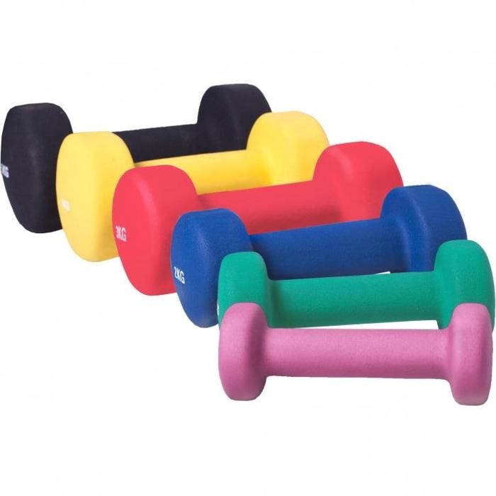 Lot de 6 paires d'haltères fitness en vinyle