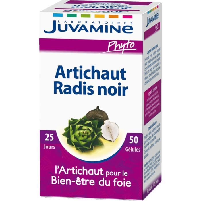 Juvamine Bien Etre du Foie Artichaut Radis Noir 50 gélules