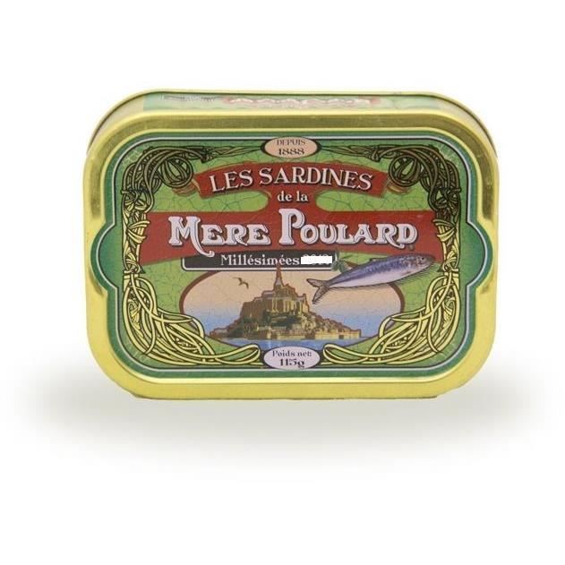 Biscuiterie la Mère Poulard Sardines Millésimées A L'Huile D'Olive (Vert) 115g
