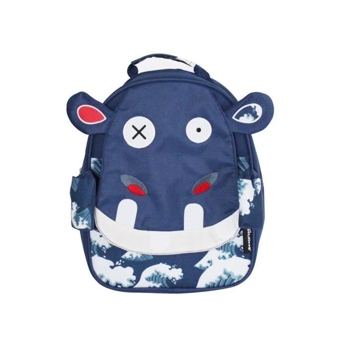 Petit sac à dos Hippipos l'hippopotame Les Déglingos Bleu