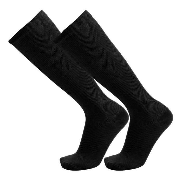 Bas de Contention en Coton Unisexe ,Chaussettes de Compression Anti-Humidité, Respirante et Confortable
