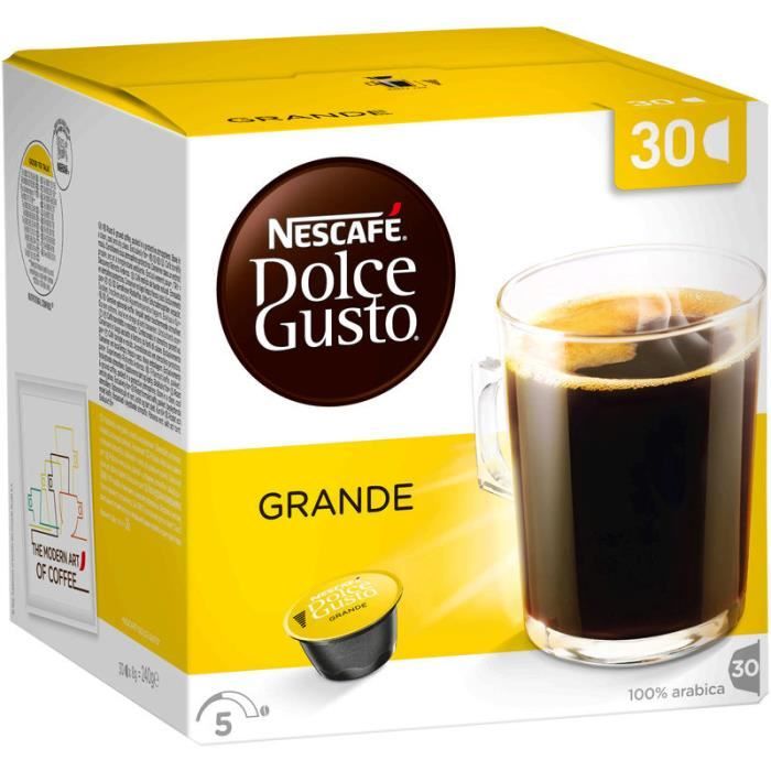 NESCAFE Café Dolce Gulto Grande Family pack - 100% Arabica - 30 capsules -Boisson de 200ml