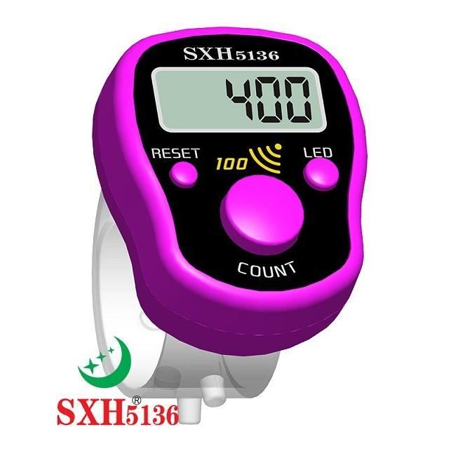 NEUFU Loskii SXH-5136 Mini Compteur de rangée électronique d'affichage LCD Violet