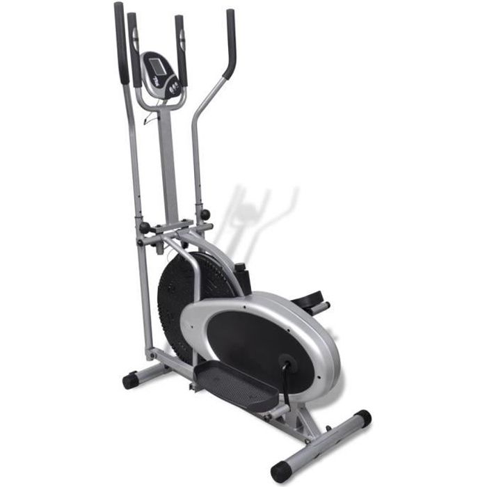 Vélo elliptique 4 poignées Grand écran LCD