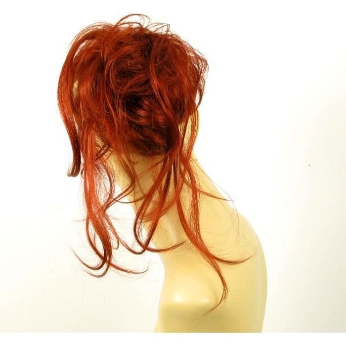 postiche chouchou cheveux cuivré intense ref: 22 en 350