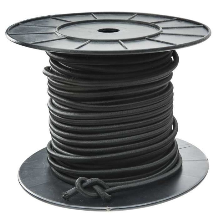 Tendeur noir 8mm x 50 mètres sur bobine