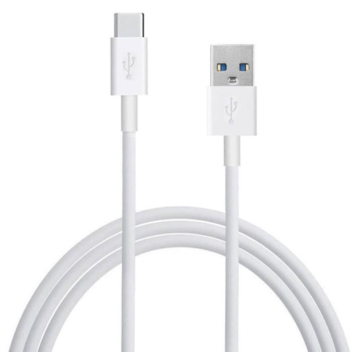 Pour Samsung Galaxy Tab Active 2: Câble Charge USB 3.0 Type C vers USB standard type A, 1m de long - BLANC