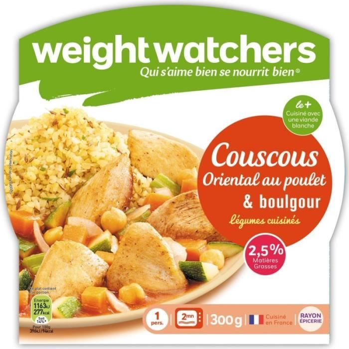 WEIGHT WATCHERS - Couscous Oriental Poulet Légumes Et Boulgour 300G - Lot De 3