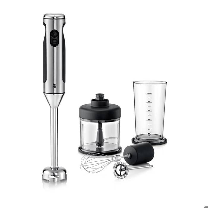 WMF 416350011 - LINEO - Mixeur plongeant 4 en 1 - Hachoir, mousseur à lait, fouet, et mixeur + récipient gradué 1L