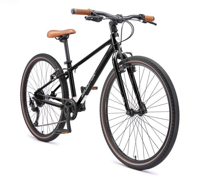 BIKESTAR Vélo VTC de ville poids léger 10kg en aluminium | Bicyclette 26 pouces, 9 vitesses Shimano, urbain | Noir