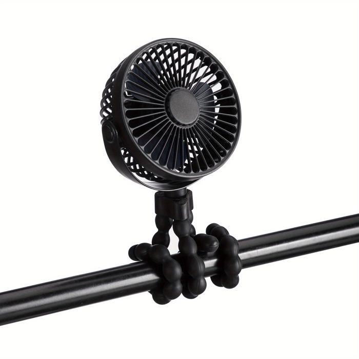 Ventilateur intégré à batterie 2400mAh Ventilateur de poussette portable trépied flexible pour poussette - Nobrand