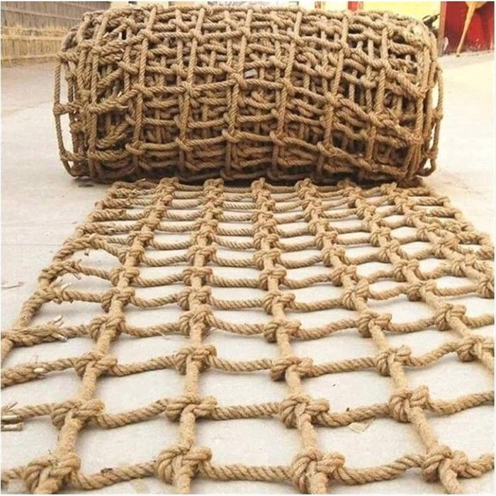Comparer les prix de Barrière de protection anti-chute en Jute chanvre 1.5x1M( mailles 150 mm - ∅12 mm)