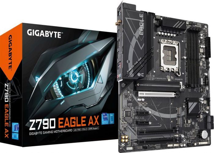 GIGABYTE Z790 EAGLE AX Carte mère Prend en charge les processeurs Intel Core de 14e génération VRM numérique 12+1+1 phases jusqu'à 7600 MHz DDR5 OC 3xPCIe 4.0 .2 Wi Fi 6E LAN 2.5GbE USB 3.2 Gen 2 Neuf - vue 9