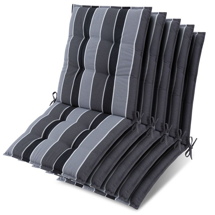 5x chaise à dossier bas Sun-NL Housse 105x50x8cm Anthracite-Rayé 5x chaise à dossier bas Sun-NL Housse 105x50x8cm Anthracite-Rayé