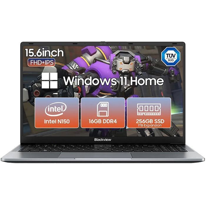 PC Portable Blackview Acebook 6 15.6 Intel Twin Lake N150 RAM SSD Windows 11 Home Ordinateur Portable QWERT - vue 2
