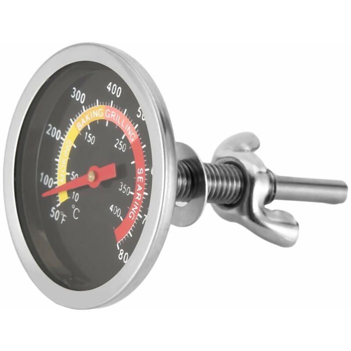 Thermomètre en acier inoxydable pour barbecue barbecue fumeur thermomètre jauge