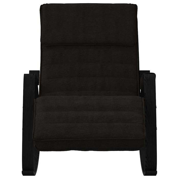 Noir Chaise/Fauteuil à bascule SOLOMON Pour 1 personne Noir Tissu FF883