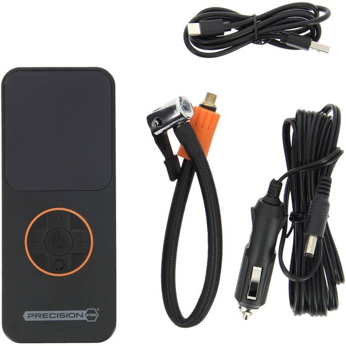 Mini compresseur sans fil rechargeable - PRECISION STEEL - 10 bar - Gonfleur auto vélo - USB‑C