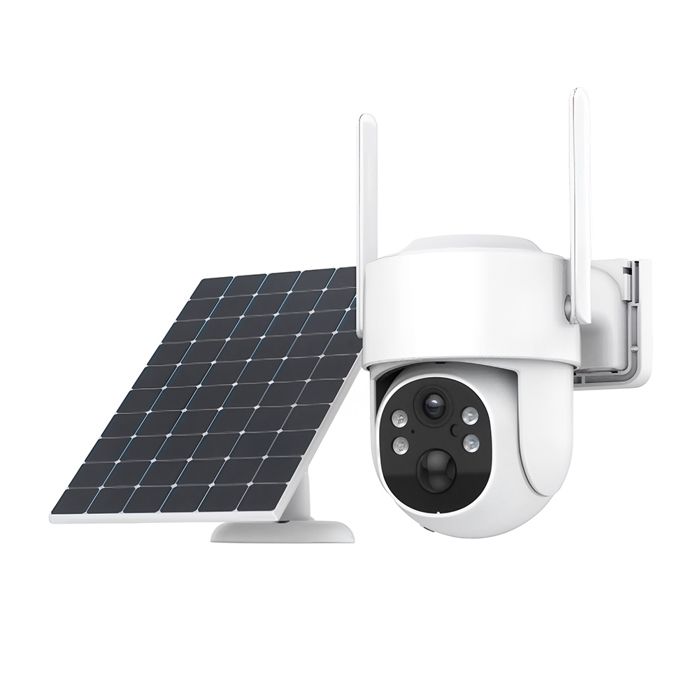 Camera Surveillance WiFi Exterieure sans Fil-2K 4MP-Panneau Solaire 6.2W6000mAh360°IP65Audio BidirectionnelVision Nocturne