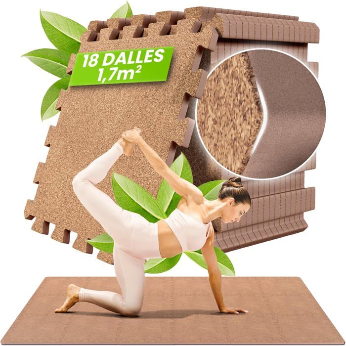 Tapis de Fitness Protection de Sol - Dalles en Mousse sans BPA Matelas Puzzle Tatami EVA - Adapté pour Salle de Sport