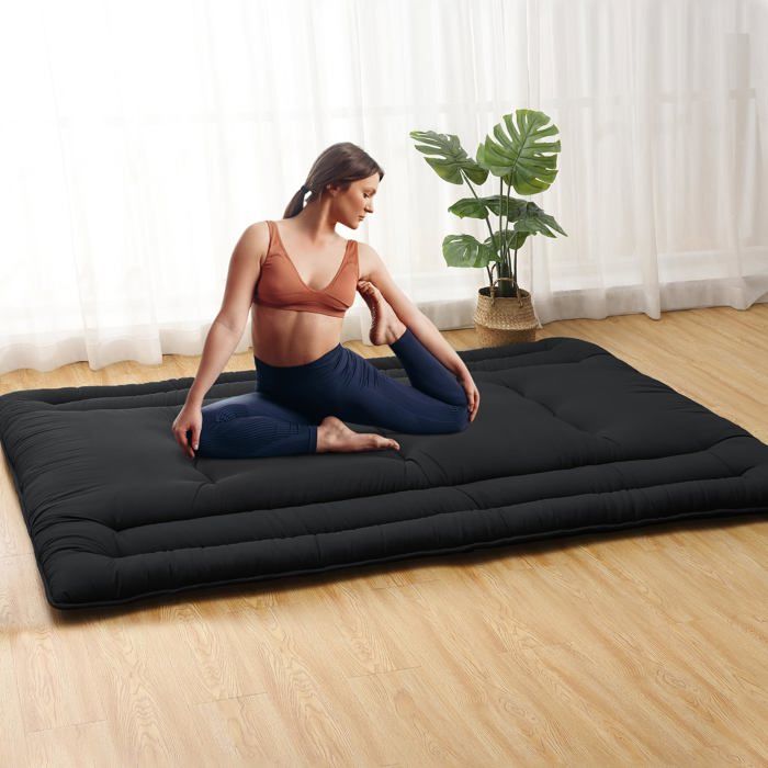 Matelas sol 137x203cm tatami noir