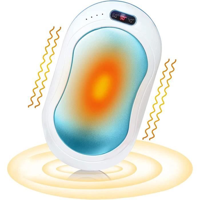 Lot De 2 Chauffe-mains Rechargeables, Format De Poche Portable 6000 Mah 3 Reglages De Chauffage Attraction Magnetique Chauffe Mains Electriques Pour Lexterieur La Chasse Le Golf Le Camping Cad 90411518