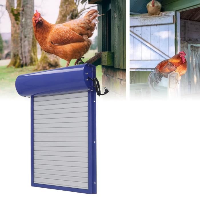 Porte Poulailler Automatique Solaire – Avec Minuterie, Capteur De Lumière, Télécommande | Anti-pincement, Aluminium