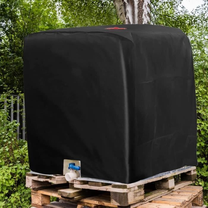 Bâche Couverture Réservoir IBC - Noir - 116 x 100 x 120 cm - Anti-UV Anti-Pluie