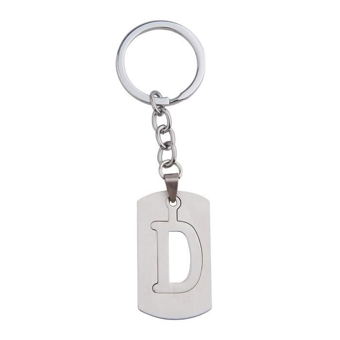 Porte clé lettre initiale prénom alphabet porte clé personnalisé