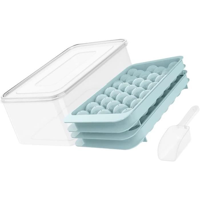 Moule à Glaçons Silicone 7 Grosses Boules Rondes 5 Cm – Anti-fuite, Pliable, Sans BPA – Idéal Whisky, Cocktails, Infusions