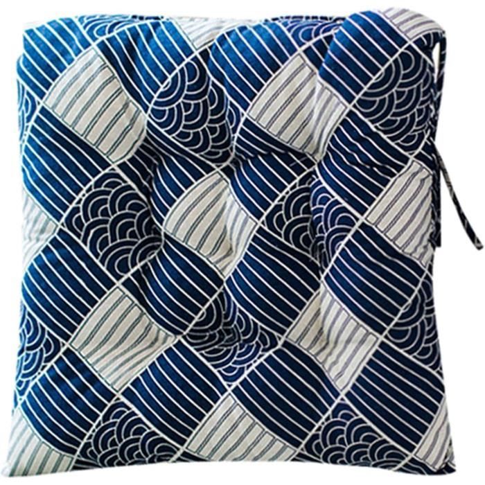 Coussin D'assise Rond En Coton Et Lin - 50x50cm - Confortable, Respirant, Pour Chaise, Sol, Voiture Ou Bureau