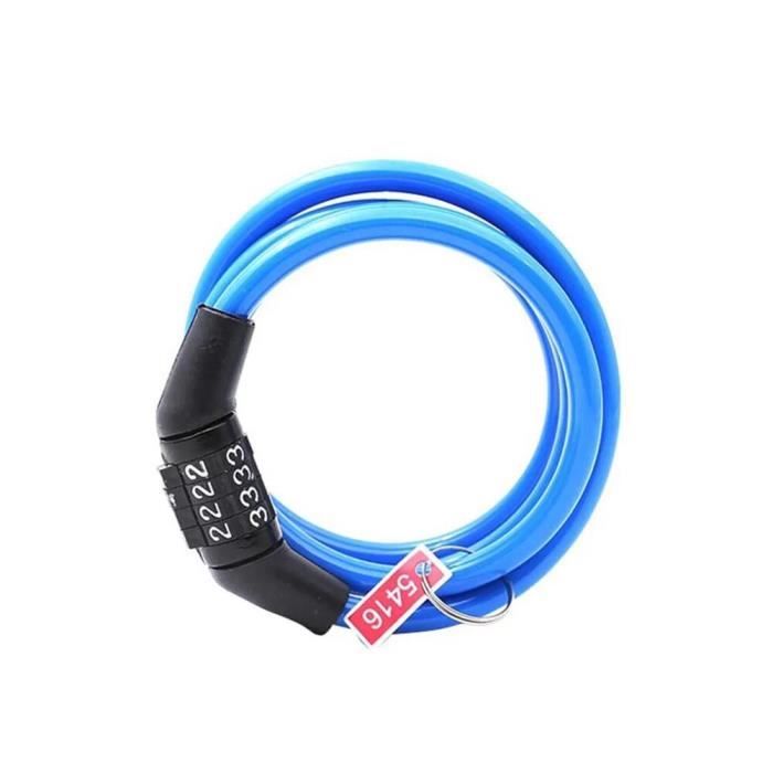 Antivol Vélo à Câble Combiné 4 Chiffres - Robuste Pour Vélo Ou Moto - NEUF
